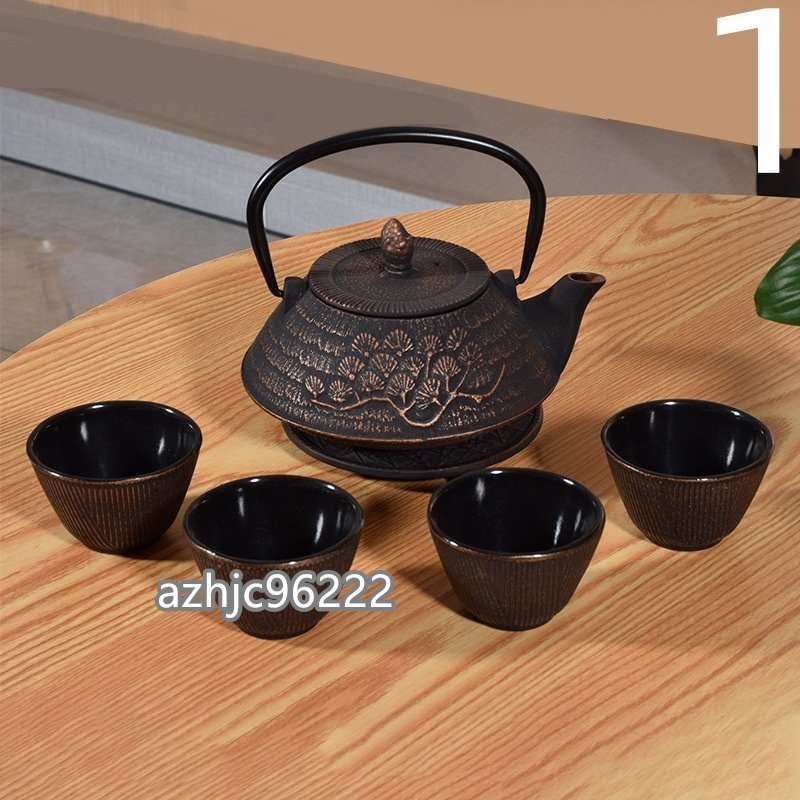 高級感満載 茶壺 4杯 手作り 煮茶壷 鉄壺 急須 常滑焼 茶壷 茶器 茶道具 砂鉄 提梁壷 鉄 やかんを沸かす お茶の道具