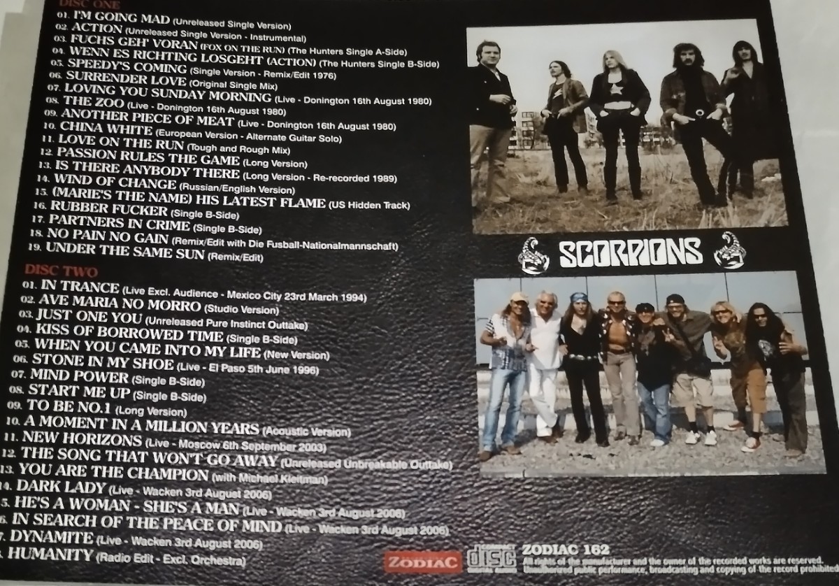 スコーピオンズ レア・トラック集 特典付 Scorpions Rare Tracks Collection_画像2