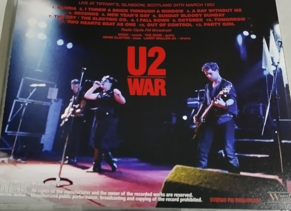 U2 1983年 War Stereo FM Broadcast 特典付 Live At Glasgow,Scotland_画像2