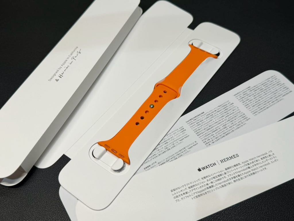 即決 美品 Apple Watch HERMES オレンジ スポーツバンド 41mm 40mm