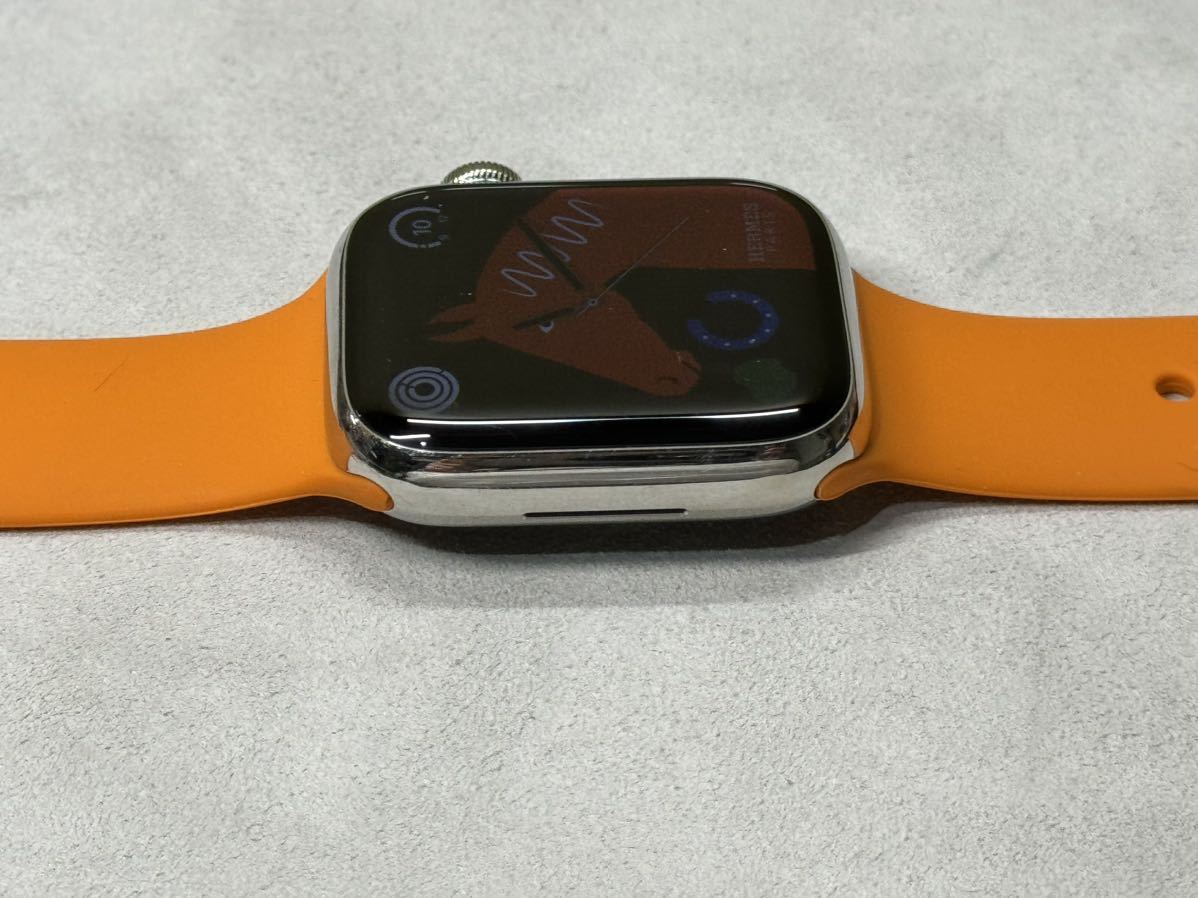 ☆即決 美品 Apple Watch series7 HERMES 41mm アップルウォッチ エルメス GPS+Cellular ブラックステンレス  心電図 黒 シリーズ7 438