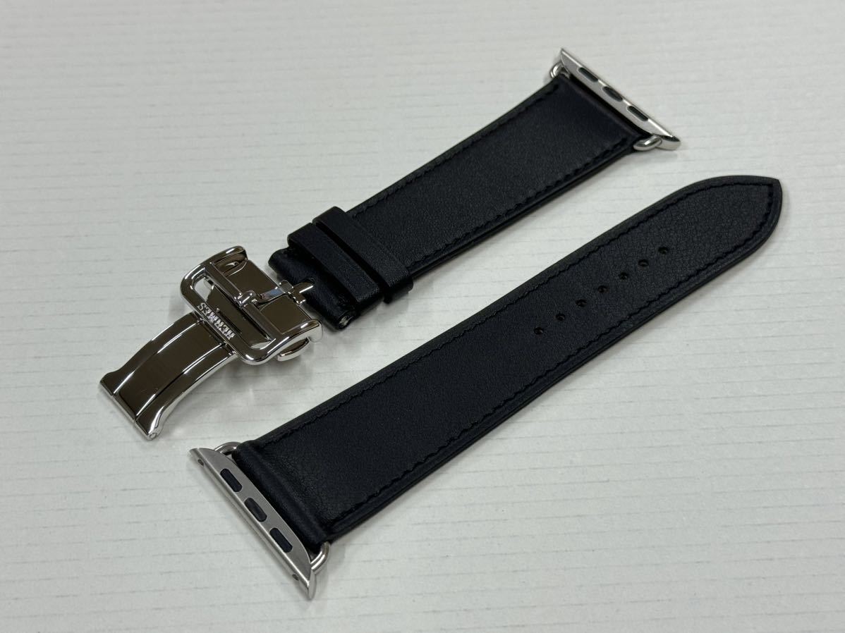 ☆即決 ほぼ未使用 Apple Watch HERMES 45mm 44mm 黒 ディプロイアントバックル エルメス アップルウォッチ Dバックル ブラック 452_画像3