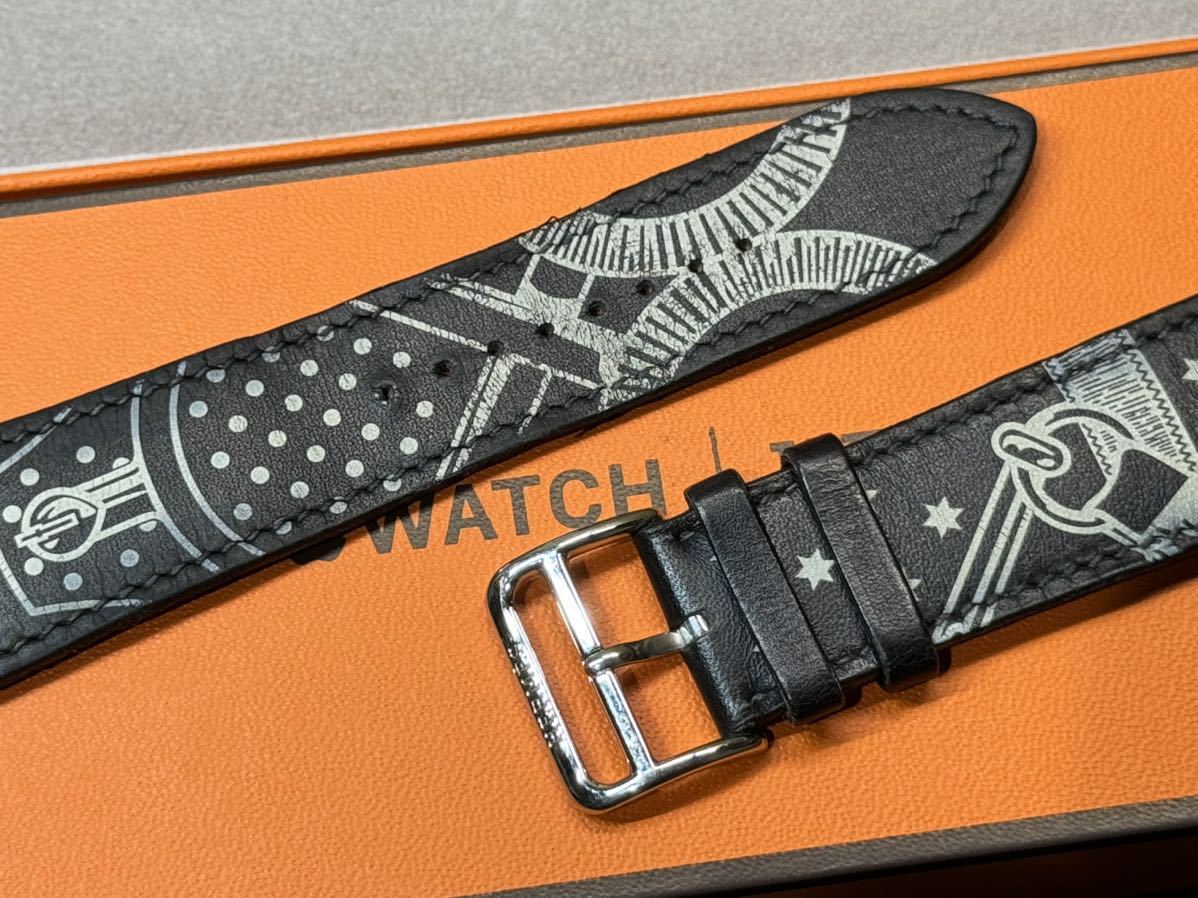 ☆希少 即決 Apple watch HERMES エプロンドール マリン レザーバンド アップルウォッチ 45mm 44mm 42mm シンプルトゥール エルメス 492_画像9