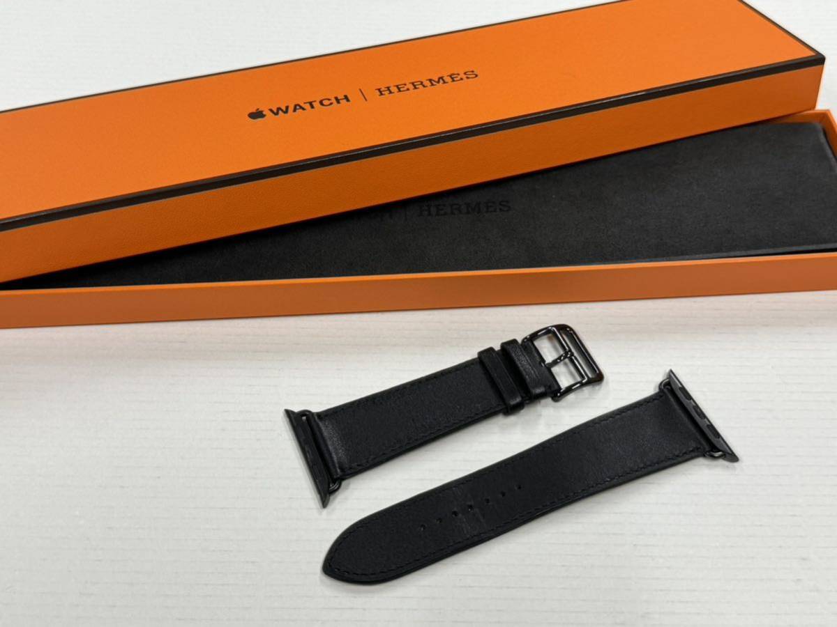 即決 Apple Watch Hermes 45mm 44mm ブラック 黒 シンプルトゥール