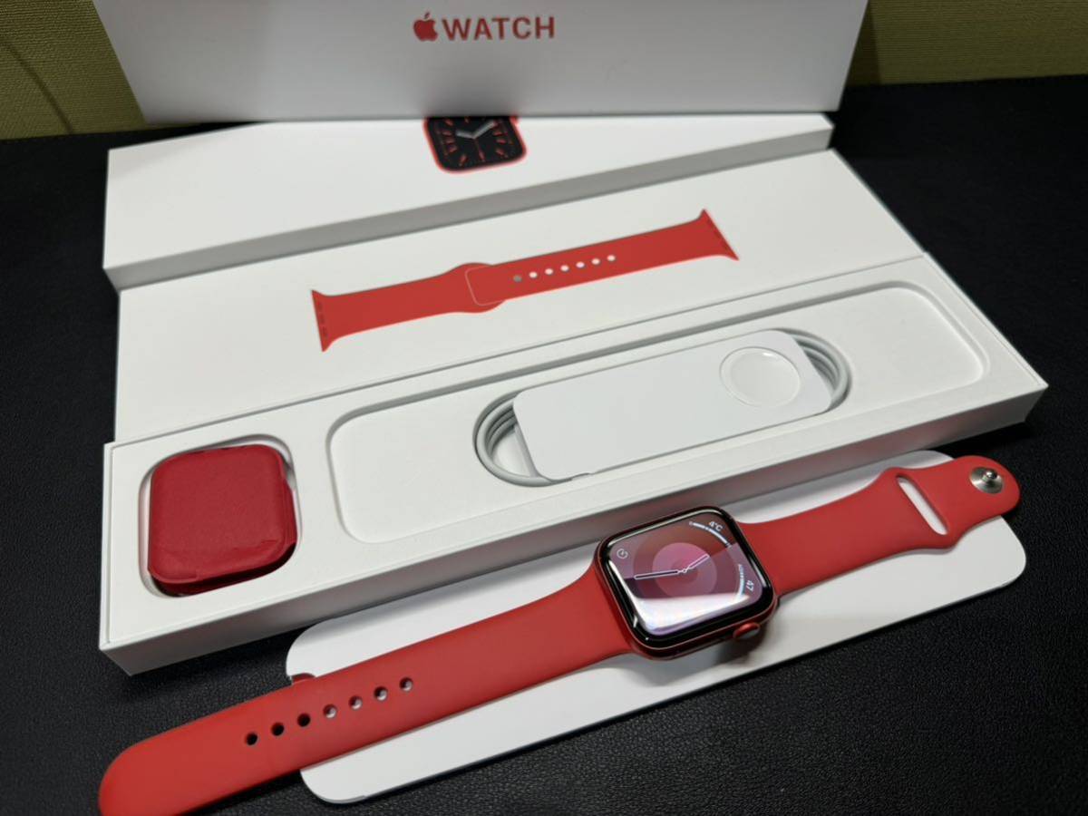 ☆即決 美品 Apple Watch series6 44mm RED アップルウォッチ GPSモデル レッドアルミニウム 心電図 シリーズ6 473_画像2