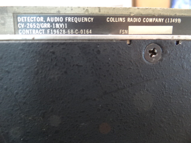H1264 detector, audio frequency CV-2652/GRR-18（Ｖ）1　ジャンク_画像9