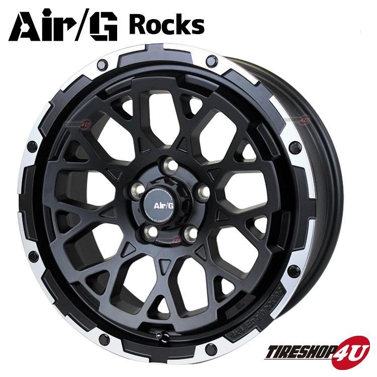 4×4 Engineering Air/G Rocks FACE3 17x7.5J 5/127.0 +40 MB マットブラック 1本から送料無料_画像1