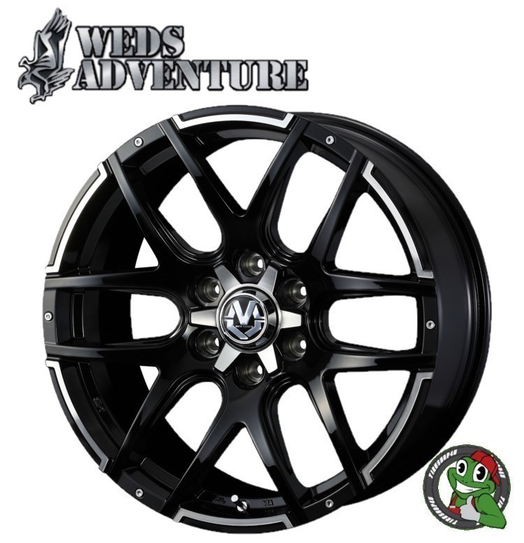 WEDS MUD VANCE 04 マッドヴァンス 16x6.5J 6/139.7 +38 マットブラックポリッシュ 新品ホイール1本価格 送料無料_画像1