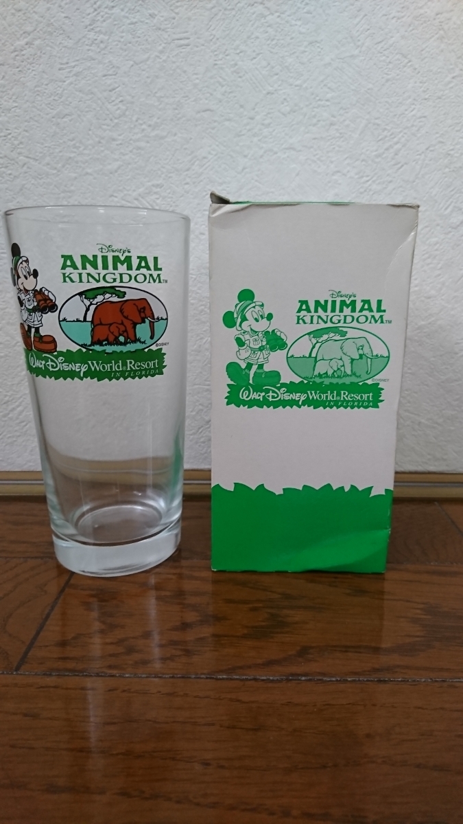  not for sale! rare! McDonald's × Disney Mickey Mouse [ANIMAL KINGDOM] original glass unused /McDonald\'s*Disney dead stock 