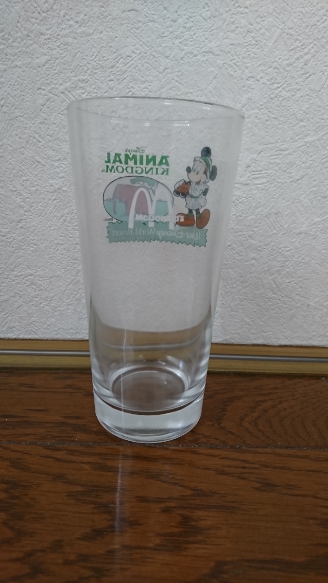  not for sale! rare! McDonald's × Disney Mickey Mouse [ANIMAL KINGDOM] original glass unused /McDonald\'s*Disney dead stock 