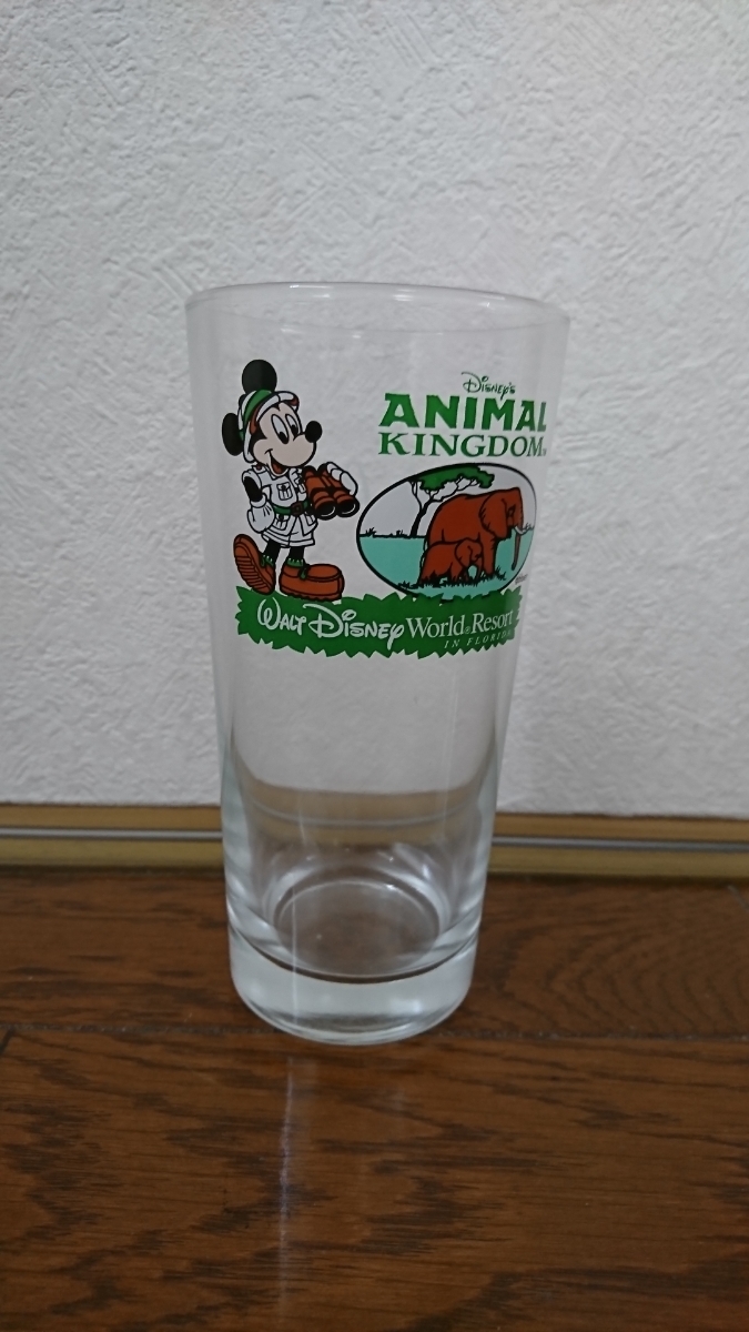  not for sale! rare! McDonald's × Disney Mickey Mouse [ANIMAL KINGDOM] original glass unused /McDonald\'s*Disney dead stock 