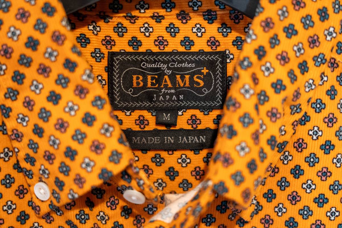 【 BEAMS PLUS / コーデュロイ 小紋プリント ボタンダウンシャツ】サイズMの画像10