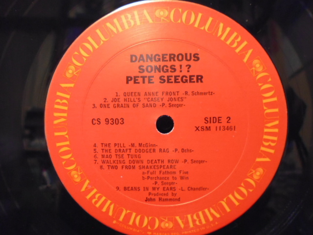PETE SEEGER/DANGEROUS SONGS!? CS9303　輸入盤_画像5