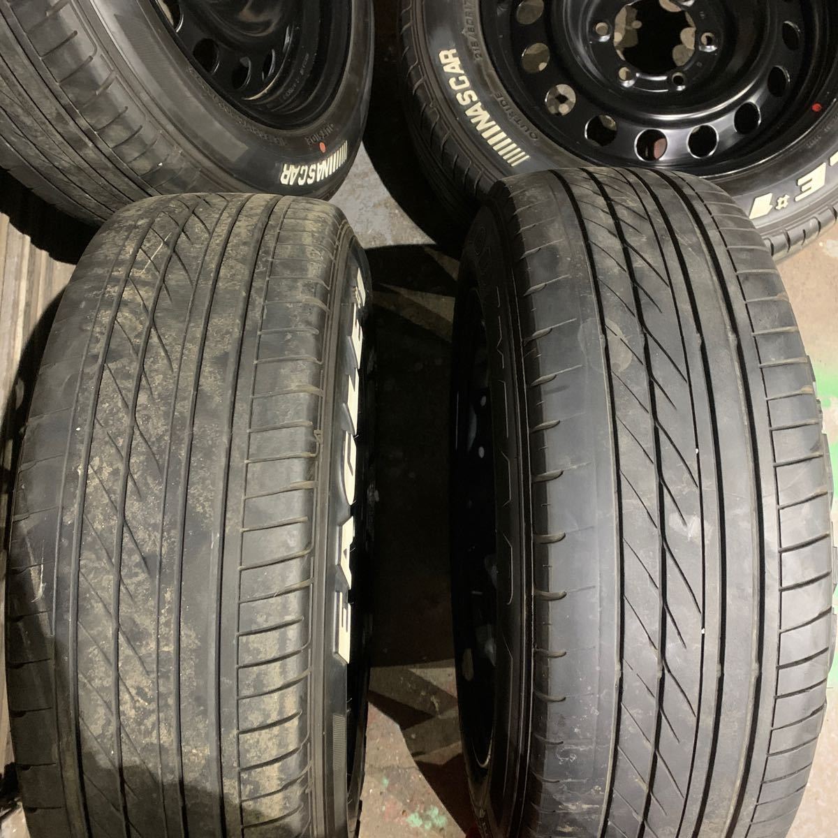 トヨタ ハイラックス GUN125 純正 ホイール ハイエース 17インチ 7.5j+30 215/60R17 スチール 鉄チン タイヤセットLT 6穴_画像6