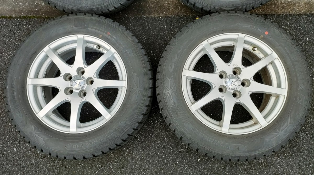 GOODYEAR　グッドイヤー　ICENAVI 6　アイスナビ　トヨタ純正平座ナット用　スタッドレスタイヤ　ホイールセット　プリウス　195/65R15_画像3