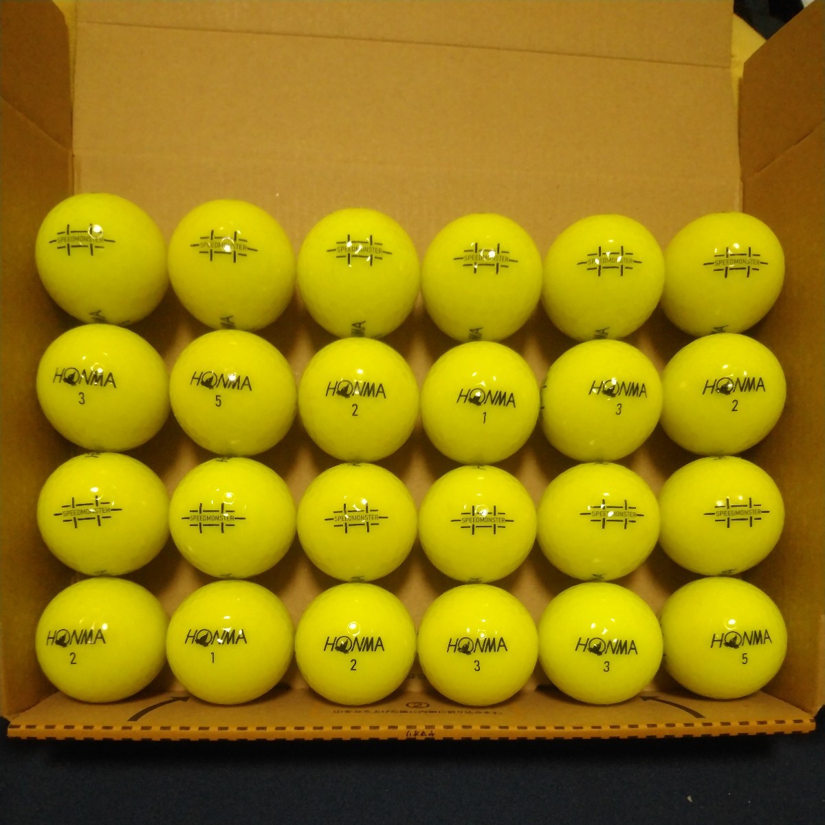 【人気】本間ゴルフD-1SPEED MONSTER黄色ロストボール24球 HONMA_画像1