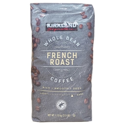 カークランド フレンチローストコーヒー（豆）1.13kg コストコ グレーのパッケージ_画像1