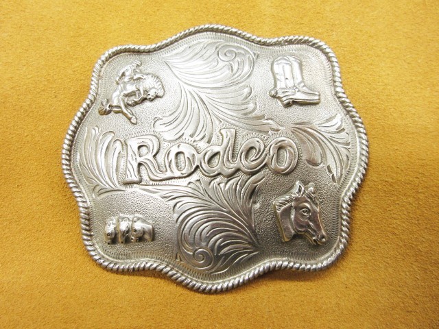 未使用 モンタナシルバースミス「Rodeo」トロフィー バックル ( ロデオ ウエスタン アメリカン バイカー_画像2