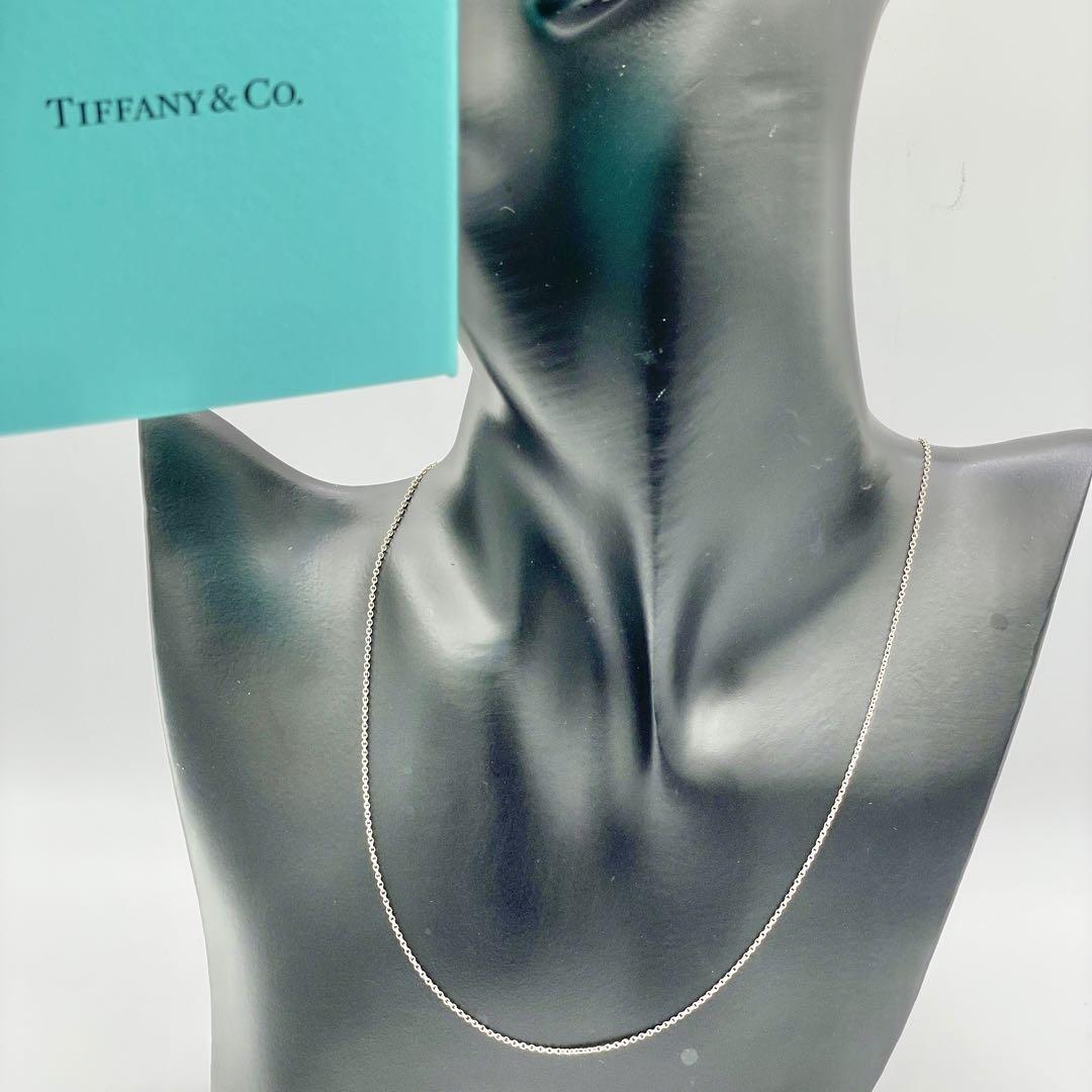 美品 Tiffany ティファニー ネックレス 41.5cm チャーム 925 シルバー チェーン スターリングシルバー