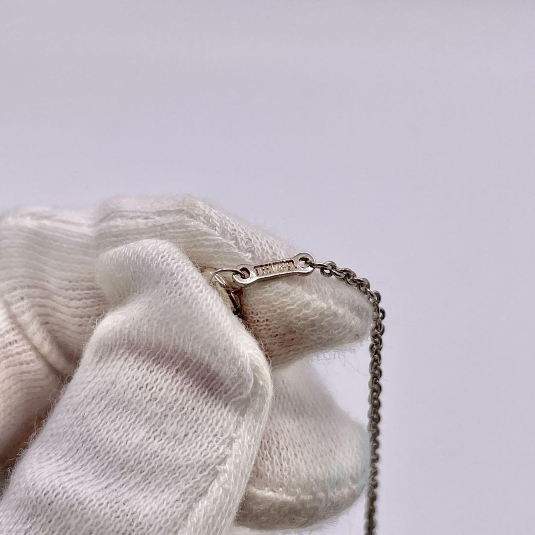 美品 Tiffany ティファニー ネックレス 41.5cm ロゴ チャーム 925 シルバー チェーン スターリングシルバー_画像4