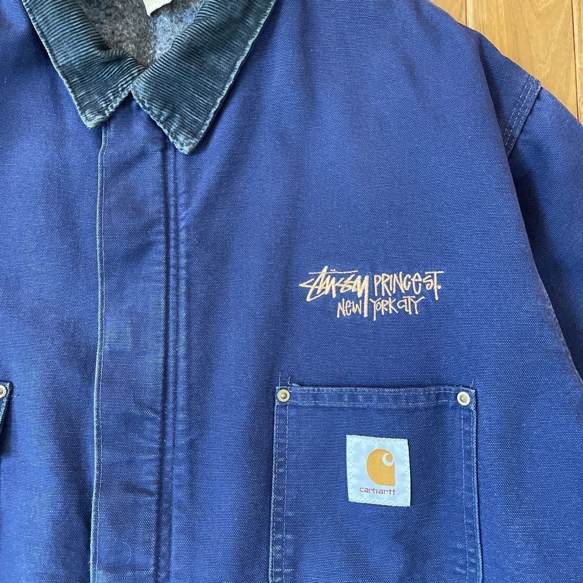 カーハート Carhartt ステューシー90s NY限定 stussy carhartt NEW YORK CITY PRINCE ST. NIGO supremeチョアコート藤原ひろしカバーオール_画像1