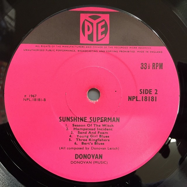 DONOVAN / SUNSHINE SUPERMAN (UK-ORIGINAL)_画像4