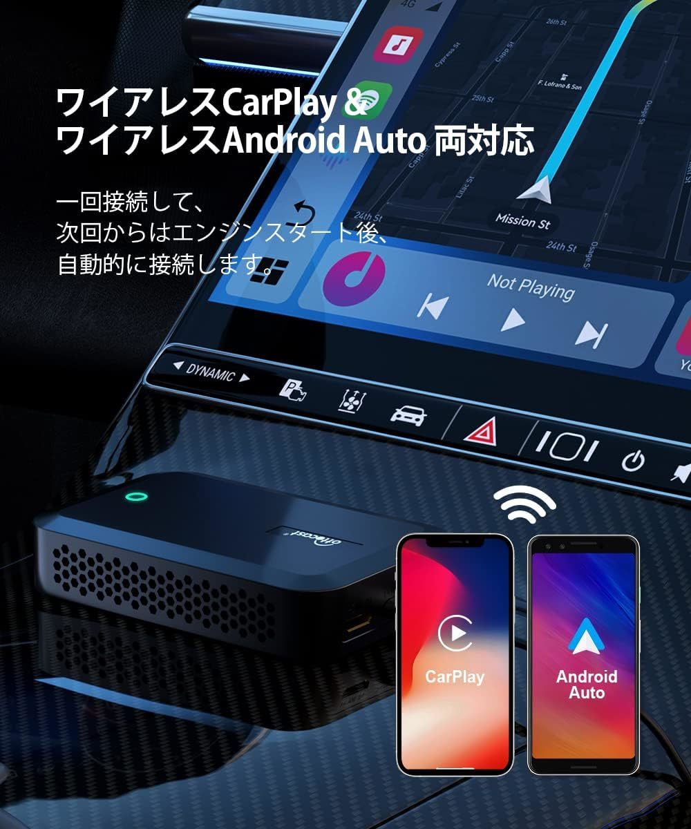 Ottocast オットキャスト Picasou 2 pro 2023 CarPlay AI Box アダプター HDMI出力 HDMI入力 Youtube Netflix Amazon Primeなど動画視聴_画像6