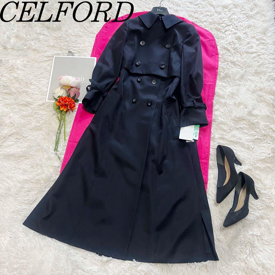 [ unused tag attaching ]CELFORD 3way trench coat navy 36 cell Ford S navy blue light outer spring coat 