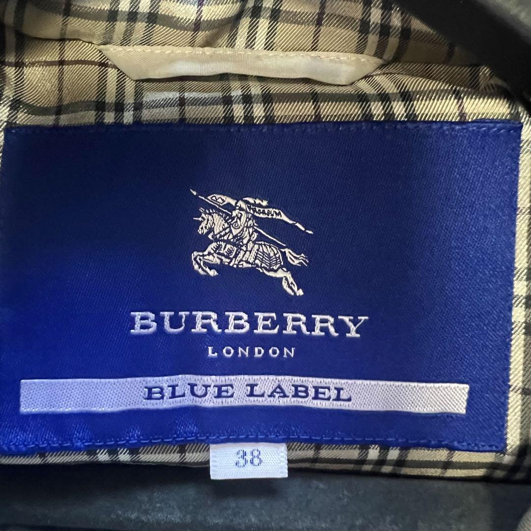 【美品】BURBERRY BLUE LABEL モッズコート 38 ベージュ バーバリーブルーレーベル M ダッフルコート