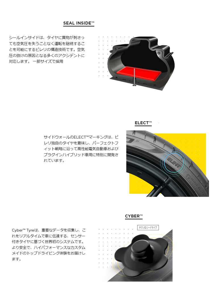 送料無料 ピレリ 承認タイヤ PIRELLI P ZERO (PZ4) ピーゼロ ピーゼットフォー 305/30ZR21 104Y XL (A7A) ncs 【1本】_画像3