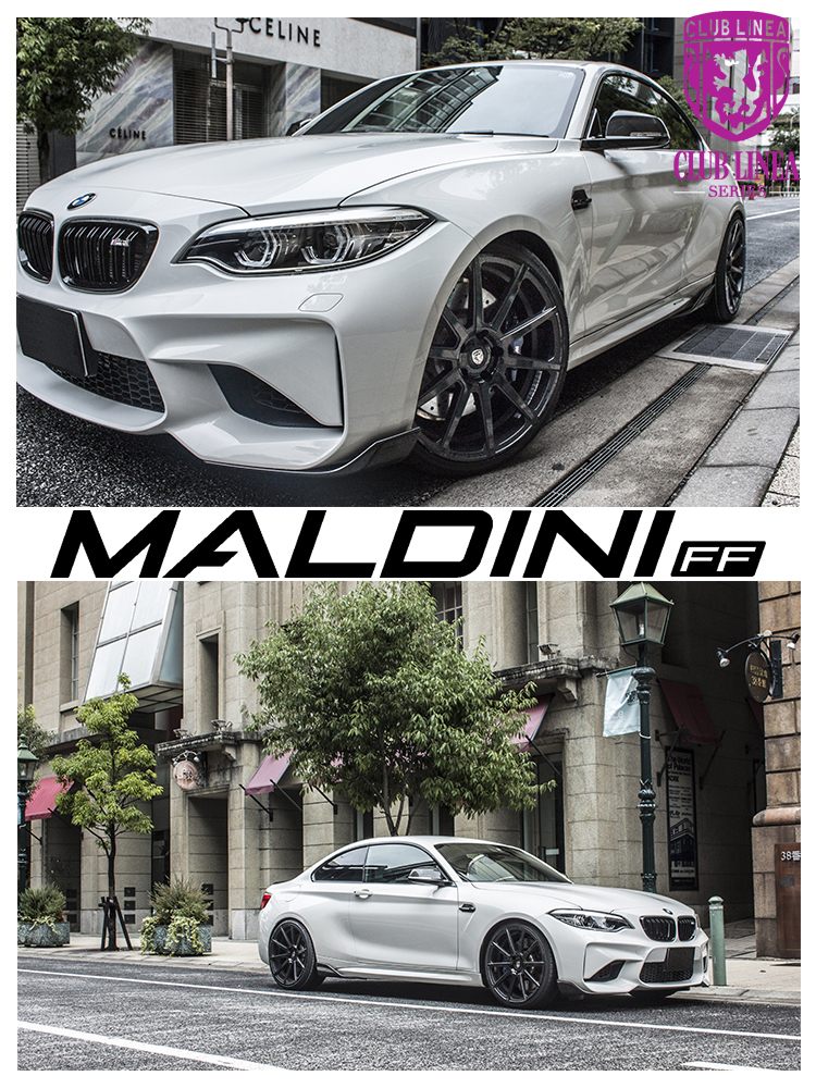 送料無料 クラブリネア MALDINI FF 9.5J-20 +45 5H-114.3 (20インチ) 5H114.3 9.5J+45【1本単品 新品】_画像2