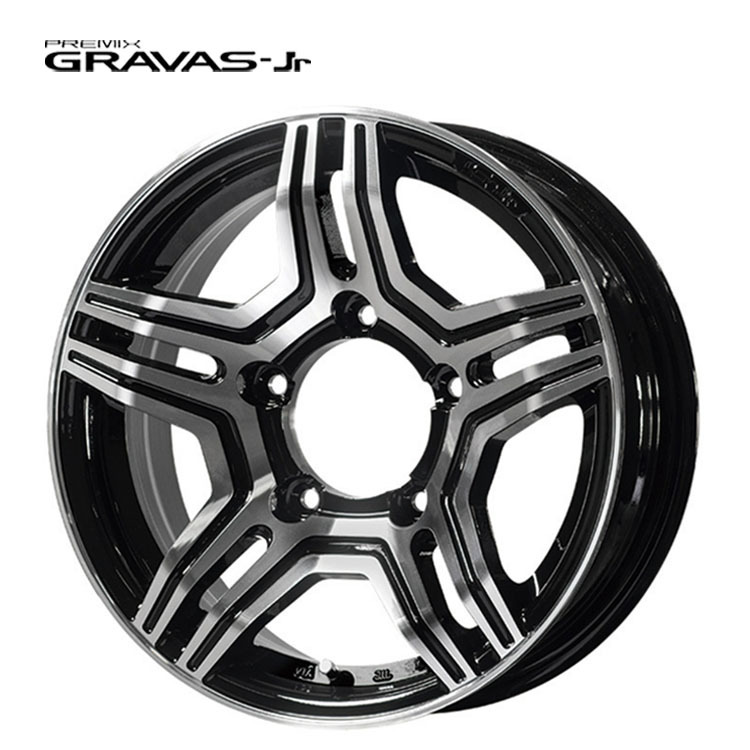 送料無料 プレミックス GRAVAS-Jr 5.5J-16 +0 5H-139.7 (16インチ) 5H139.7 5.5J+0【2本セット 新品】