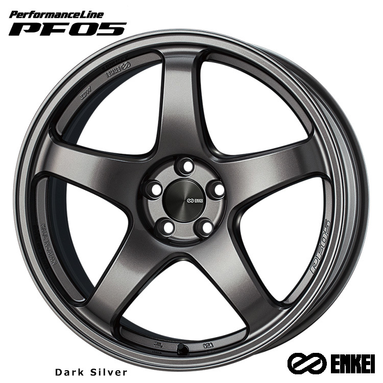 送料無料 エンケイ PerformanceLine PF05 (DS) 7.5J-17 +45 5H-100 (17インチ) 5H100 7.5J+45【2本セット 新品】