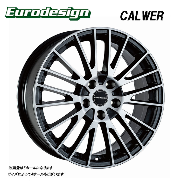送料無料 阿部商会 Eurodesign CALWER 6.5J-16 +54 5H-112 (16インチ) 5H112 6.5J+54【4本セット 新品】_画像1