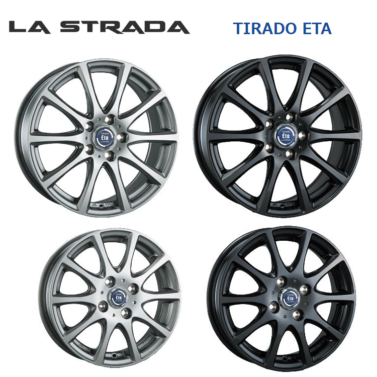 送料無料 阿部商会 LASTRADA TIRADO ETA 7.5J-18 +38 5H-114.3 (18インチ) 5H114.3 7.5J+38【4本セット 新品】_画像1