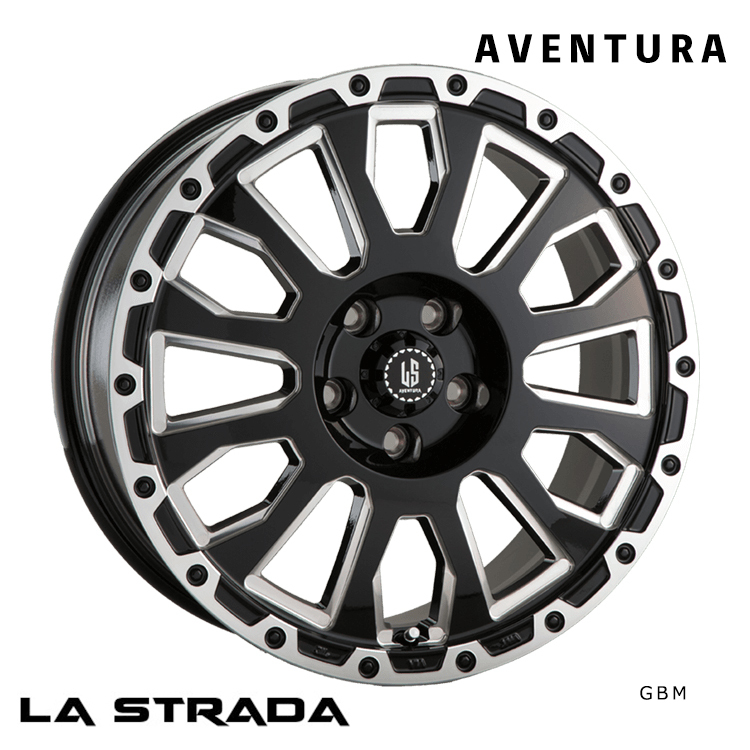 送料無料 ラストラーダ AVENTURA (GBM) 5.5J-16 +0 5H-139.7 (16インチ) 5H139.7 5.5J+0【2本セット 新品】