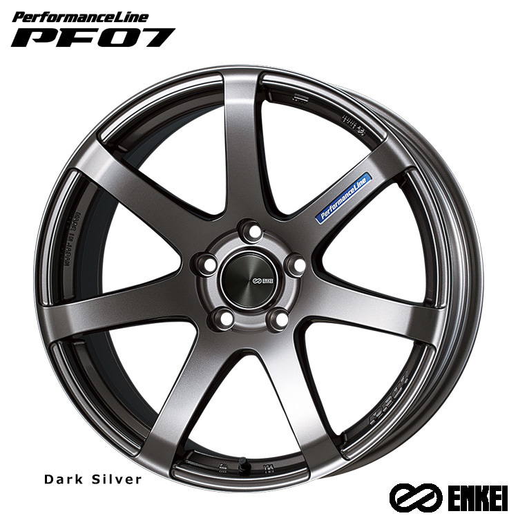 送料無料 エンケイ PerformanceLine PF07 (DS) 9J-19 +27 5H-114.3 (19インチ) 5H114.3 9J+27【2本セット 新品】