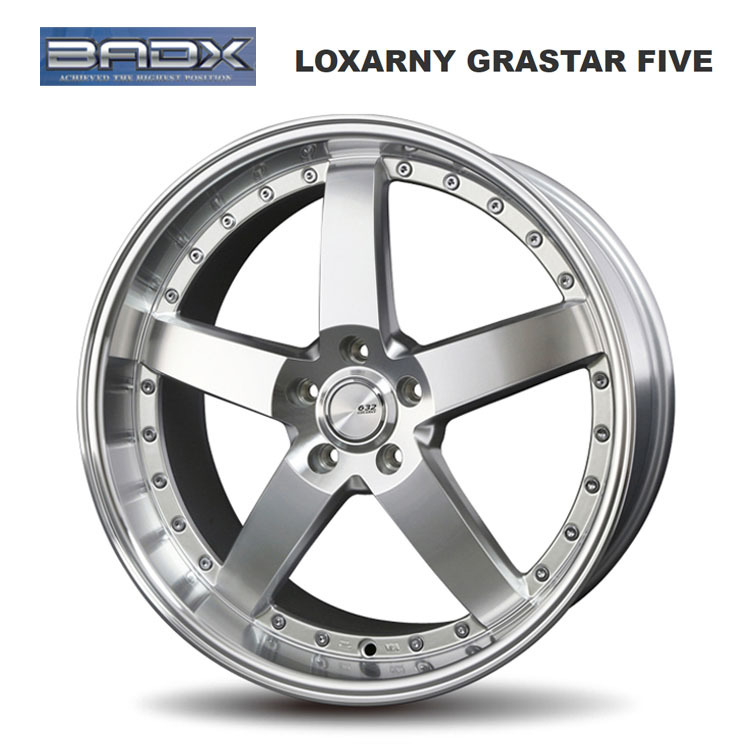 送料無料 バドックス LOXARNY GRASTAR FIVE 9J-20 +40 5H-114.3 (20インチ) 5H114.3 9J+40【2本セット 新品】_画像1