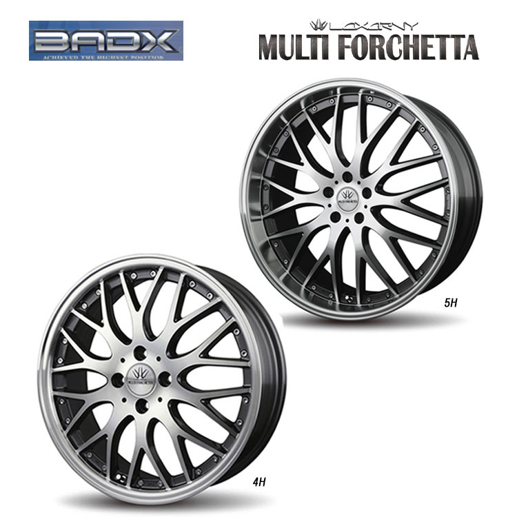 送料無料 バドックス LOXARNY MULTIFORCHETTA 8.5J-20 +35 5H-114.3 (20インチ) 5H114.3 8.5J+35【4本セット 新品】
