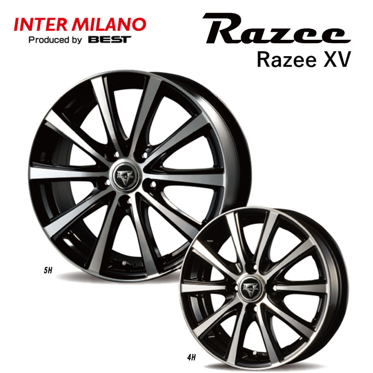 送料無料 ベスト Razee XV 5.5J-14 +50 4H-100 (14インチ) 4H100 5.5J+50【4本セット 新品】_画像1