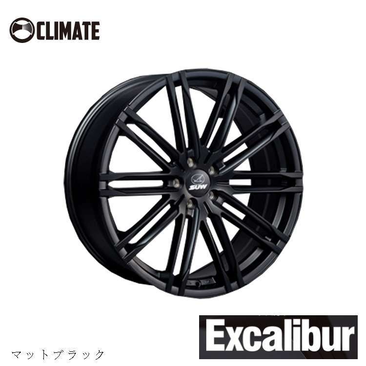 送料無料 クライメイト SUW Excalibur MBK 7.5J-19 +45 5H-100 (19インチ) 5H100 7.5J+45【1本単品 新品】_画像1