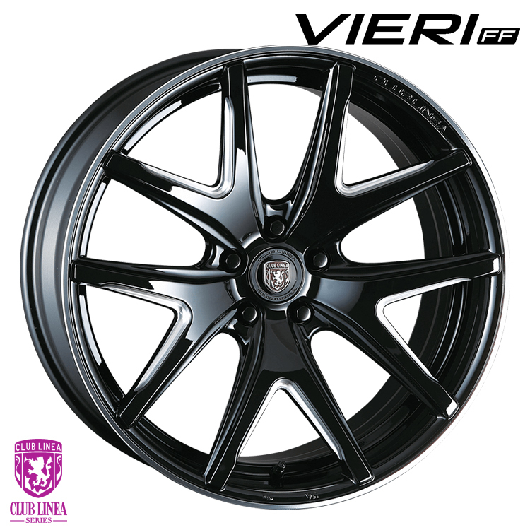 送料無料 クラブリネア VIERI FF 8.5J-20 +43 5H-114.3 (20インチ) 5H114.3 8.5J+43【1本単品 新品】_画像1