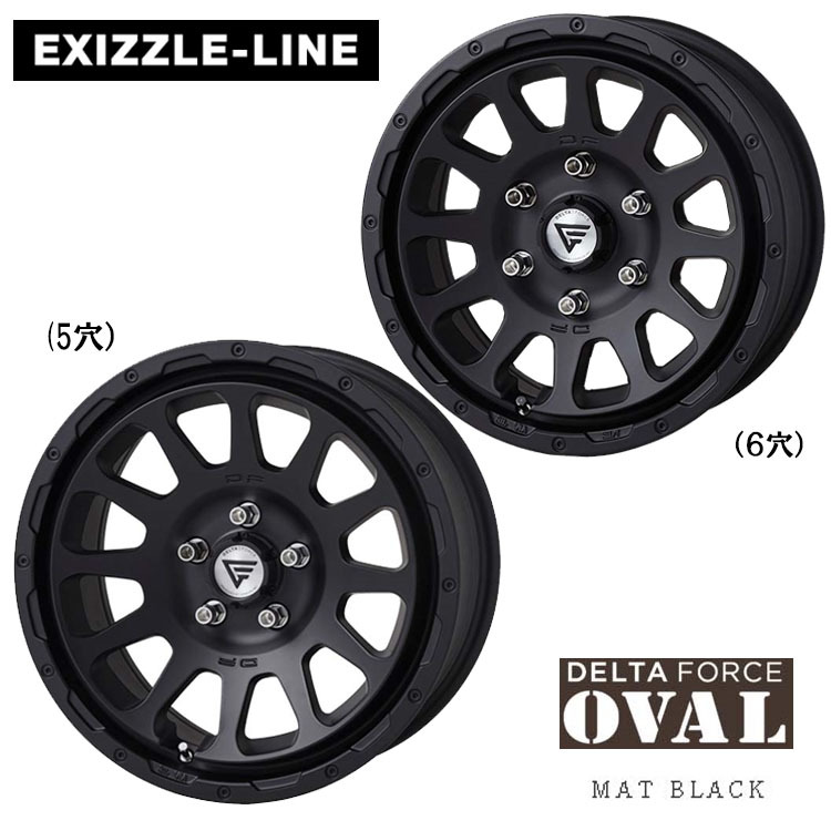 送料無料 デルタフォース OVAL (MB) 6J-16 -5 5H-139.7 (16インチ) 5H139.7 6J-5【4本セット 新品】_画像1