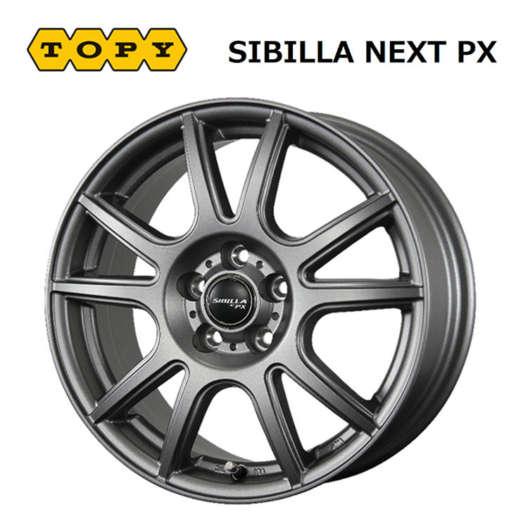 送料無料 トピー SIBILLA NEXT PX 7J-17 +55 5H-114.3 (17インチ) 5H114.3 7J+55【1本単品 新品】_画像1