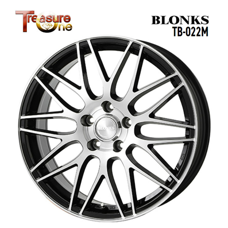 送料無料 トレジャーワン BLONKS TB-022M 6.5J-16 +48 5H-100 (16インチ) 5H100 6.5J+48【1本単品 新品】