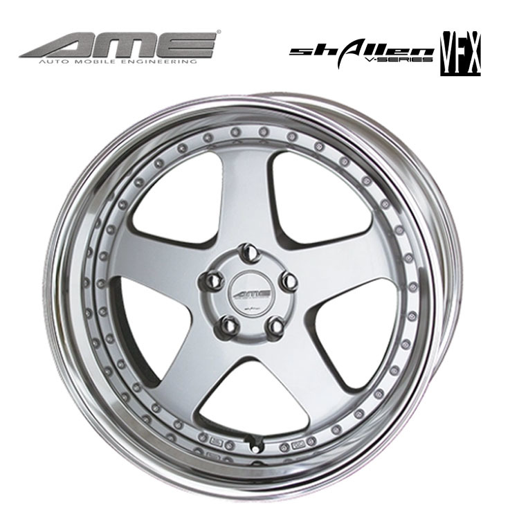 送料無料 共豊 AME SHALLEN VFX LO-Disk 9.5J-20 +13~48 5H-120 (20インチ) 5H120 9.5J+13~48【4本セット 新品】