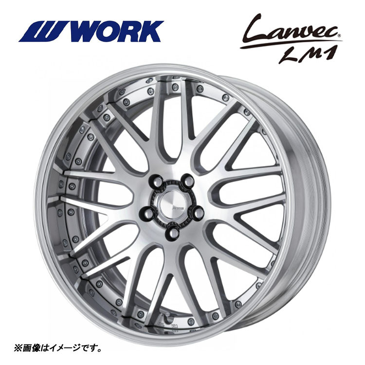 送料無料 ワーク Lanvec LM1 FULL REVERSE STANDARD Adisk 7.5J-19 +41~22 5H-114.3 【2本セット 新品】