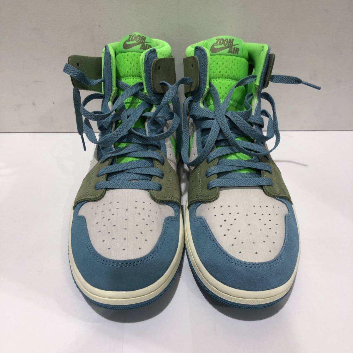 【NIKE】ナイキ Air Jordan 1 Zoom CMFT 2 Cerulean/Green Strike エアジョーダン1 ズーム CMFT 2 28.5cm ts202403_画像2