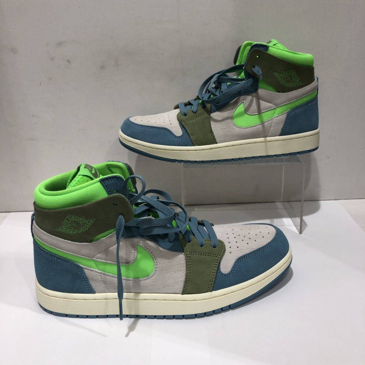 【NIKE】ナイキ Air Jordan 1 Zoom CMFT 2 Cerulean/Green Strike エアジョーダン1 ズーム CMFT 2 28.5cm ts202403_画像7