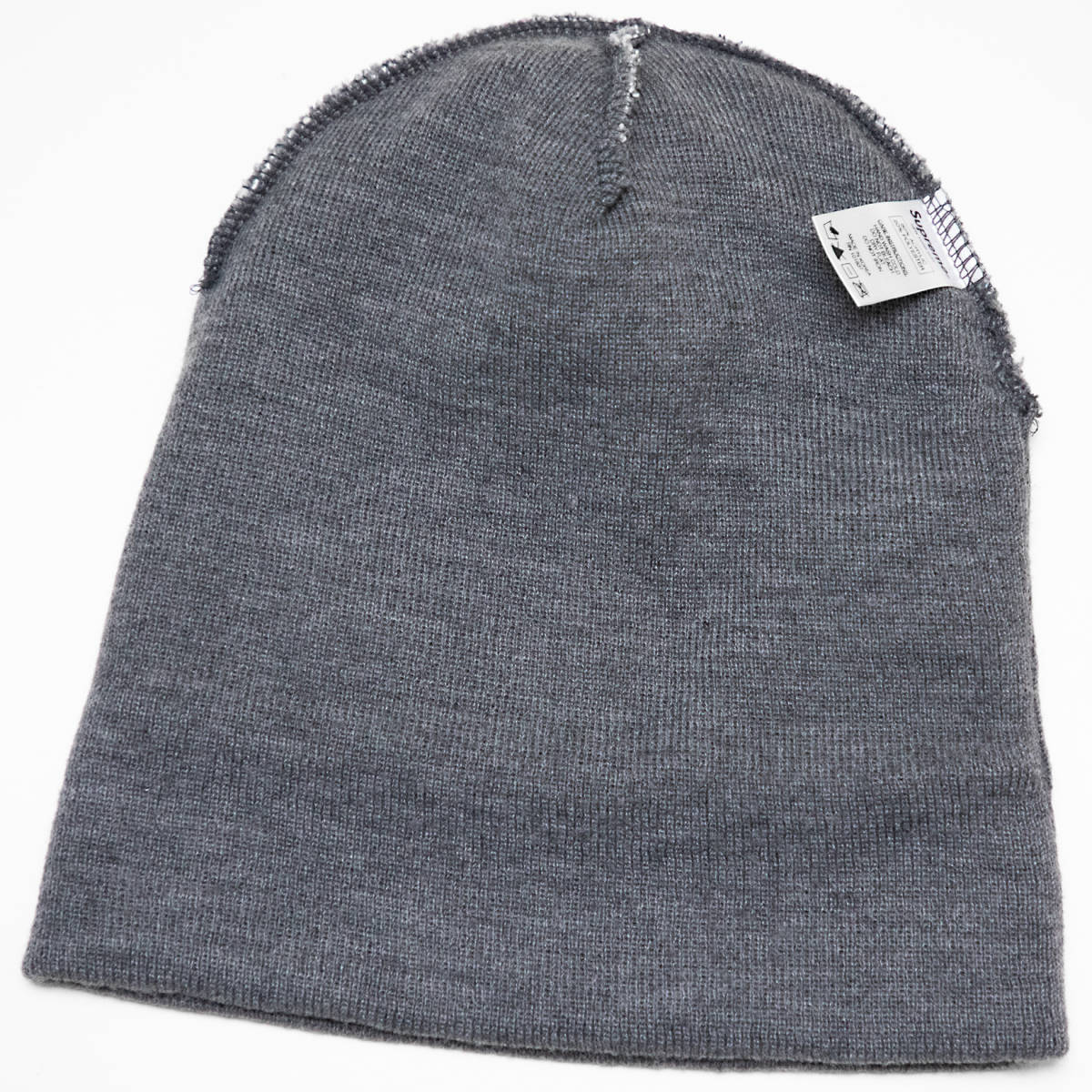 Supreme シュプリーム ニット帽 ニットキャップ ビーニー グレー ビッグロゴ Big Logo Beanie knit cap SUPREME used_画像5